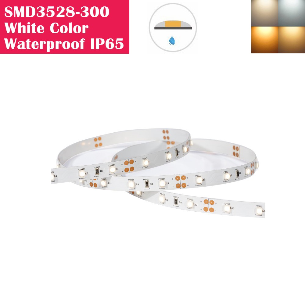 5 Meters SMD3528/SMD2835 (0.1W) Waterproof IP65 300LEDs Flexible LED Strip Lights